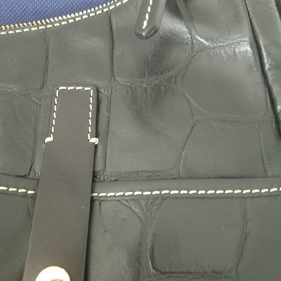 Dooney&Bourke black croc embossed leather bag EUC! - Picture 10 of 14